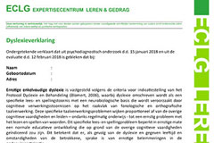 Een dyslexieverklaring